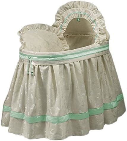 Buy BabyDoll Baby King and Queen Bassinet Liner/Skirt & Hood, Green, 13 ...