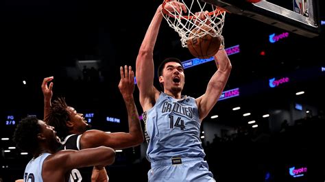 Zach Edey points tonight: Grizzlies vs Nets