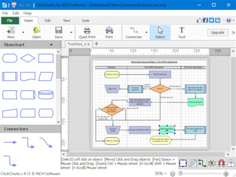 ClickCharts is a free Diagram & Flowchart software for Windows 10