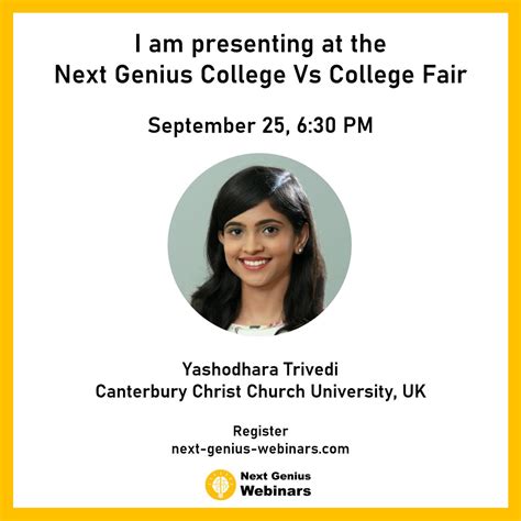 Yashodhara Trivedi on LinkedIn: Come meet me at the The Next Genius ...