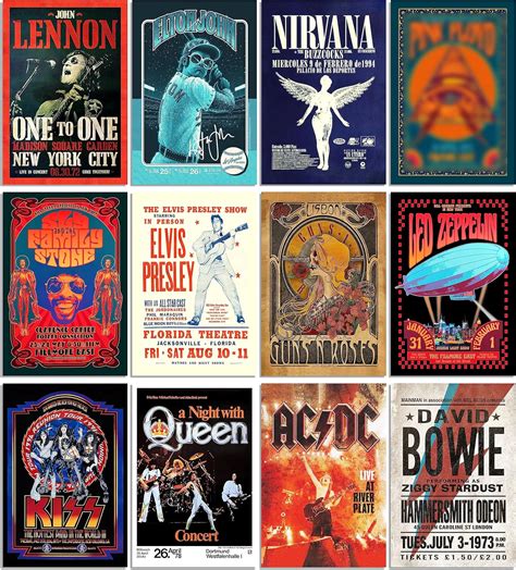 Rock Band Posters for Room Aesthetic, 80s Retro South Africa | Ubuy