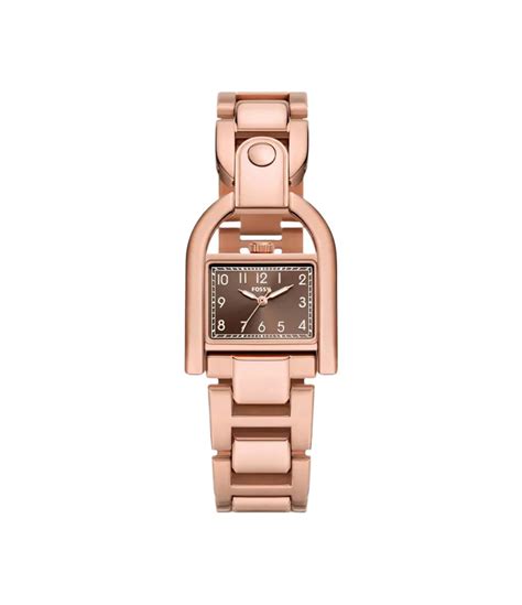ES5328 FOSSIL | Harwell Three-Hand Rose Gold-Tone Stainless Steel Watc ...