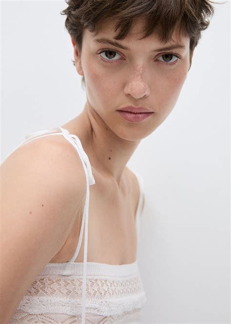 Openwork knit top - Women | MANGO USA