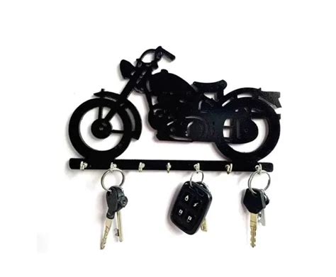 Craftzo Black Wooden Bike Design Home Decor Key Holder Key Holder (7 ...