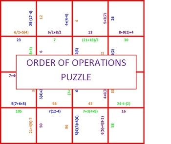 Image result for Math Operation Puzzle
