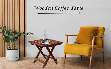 VDIX Handmade Wooden Outdoor Adirondack Natural Brown Foldable Coffee ...
