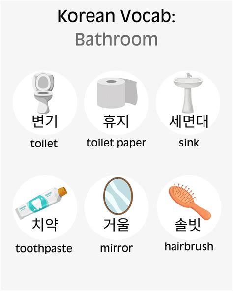 Korean Vocab: Bathroom🛁 • Please like and follow for more 🤍 thank you ...