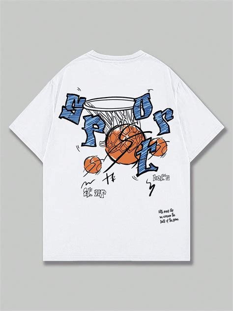 Guys Basketball & Letter Graphic Tee | Graphic tees, Tees, Lettering