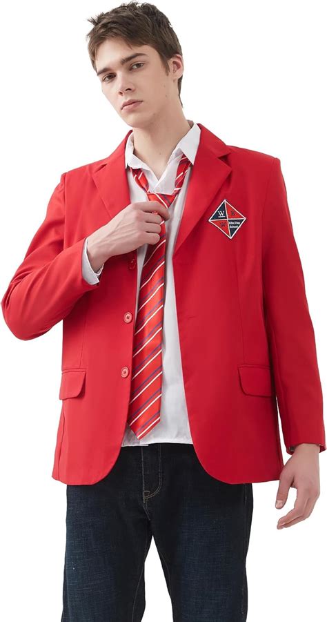 Mahoon RBD Rebelde School Uniform for Men, Red Back to India | Ubuy