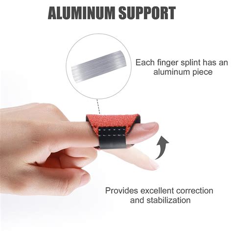 TOYMIS 6pcs Trigger Finger Splints - Soft Fabric Little Finger Splint for Arthritis & Broken ...