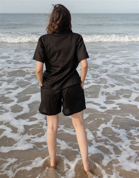 Shop Kohl Black Co-ord Set Shorts & Top Online - B-370-S