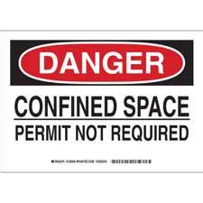 DANGER Confined Space Permit Not Required Sign | Brady | BradyIndia.co.in