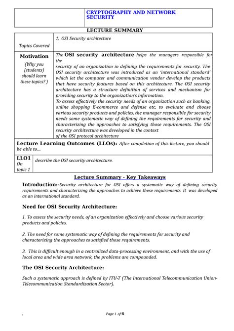 OSI Security architecture - The OSI security architecture was ...