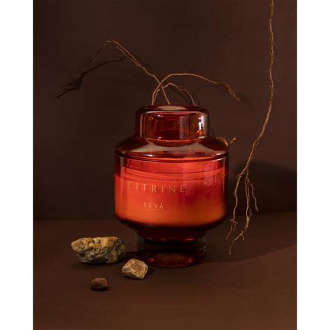 Buy SEVA HOME The Manhattan Citrine Grande Candle Luxury Gifting 70-75 ...