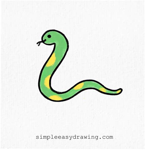 How to Draw a Snake Step by Step | Simple Easy Drawing
