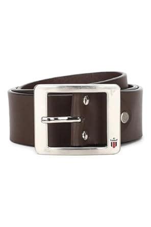 Buy Louis Philippe Sport Men's Leather Belt (LYLL200002_BROWN ...