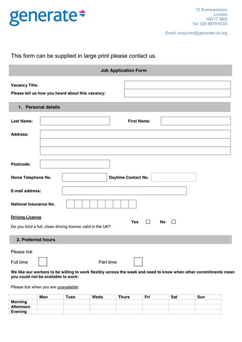 Image result for Example of Job Application Form