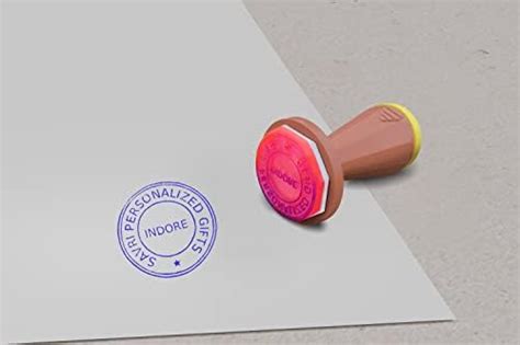 SAVRI Personalized Custom Stamp (Round) – Customized Name, Designation ...