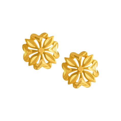 P.C. Chandra Jewellers 22KT Yellow Gold Stud Earrings for Women ...