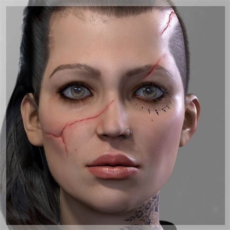 Girl with Scars, Murtaza Saeed on ArtStation at https://www.artstation.com/artwork/ronqa | Face ...
