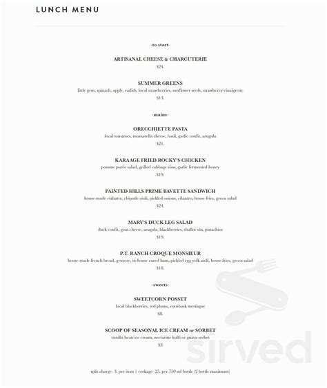 Menu for TOWNE CORNER CAFÉ & MARKET in Lodi, CA | Sirved