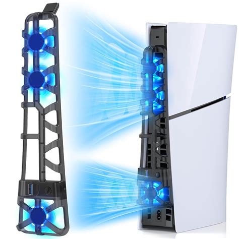 Buy ZORBES® LED Fan for PS5 Slim Console,Quiet Cooler with Memory ...