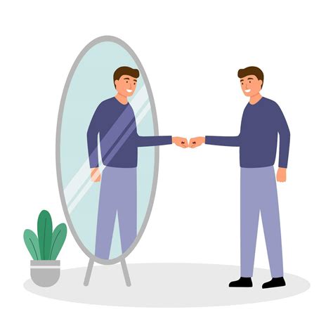 Get to know yourself better concept vector illustration. Man greeting ...