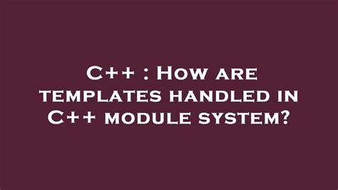 Image result for Module C++ Example