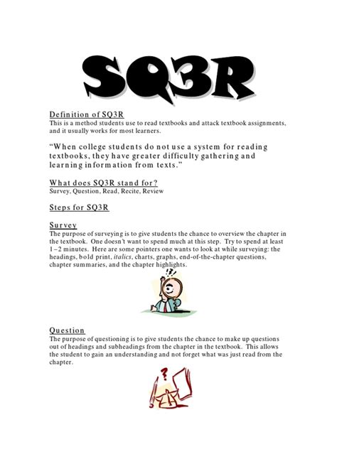 Image result for SQ3R Reading Method