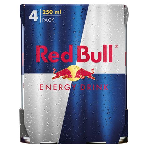 Red Bull Energy Drink, 250ml (4 Pack) | Sports & Energy Drinks ...