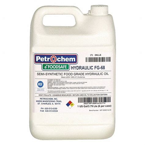 PETROCHEM, Hydraulic FG, 1 gal, Hydraulic Oil - 3NLL6|FOODSAFE ...