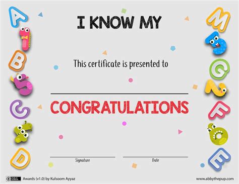 I Know My ... Award Certificate Template | Free Printable Papercraft ...