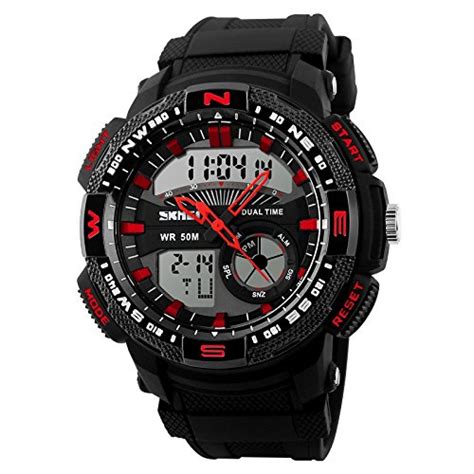 SKMEI 1109 LED Digital Chronograph Luminous Waterproof Black Dial Men's ...