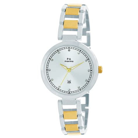 Maxima GOLD Women Silver Dial Analogue Watch - 55832BMLT