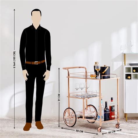 Buy Clair Serving Trolley - Gold from Home Centre at just INR 4995.0