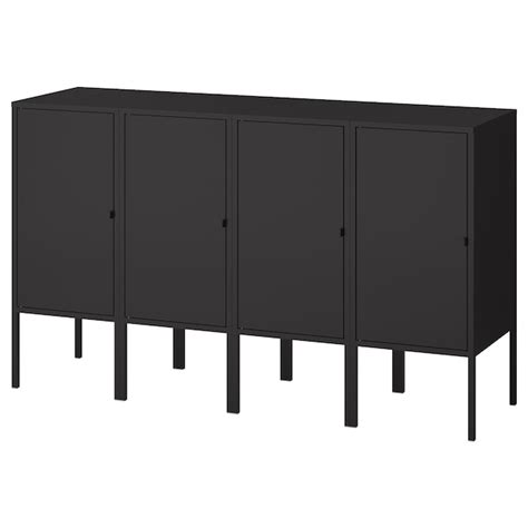 LIXHULT storage combination, anthracite, 140x35x82 cm (551/8x133/4x321 ...