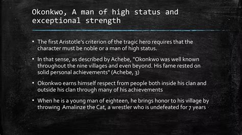 Okonkwo as a tragic hero in Things Fall Apart | PPT