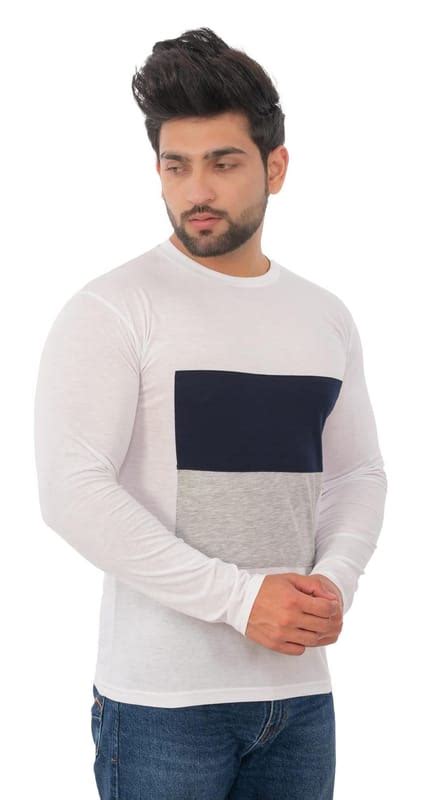 SKYBEN Branded SQBOX White Round Neck T Shirt for Men