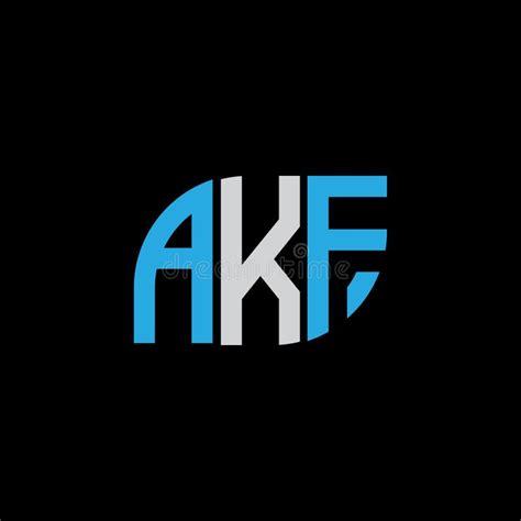 AKF Letter Logo Design on Black Background.AKF Creative Initials Letter ...