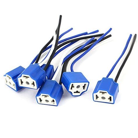 Alcoa Prime6 Pcs H4 3-Wire Harness Fog Light Ceramic Lamp Socket Blue ...