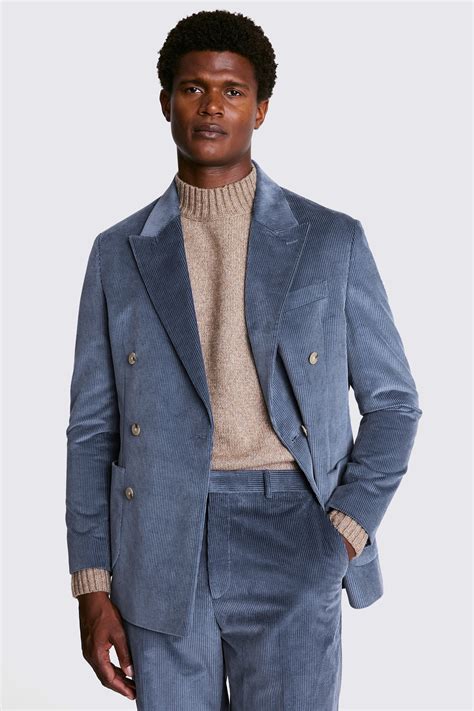 Relaxed Fit Steel Blue Corduroy Jacket | Buy Online at Moss