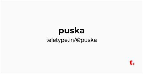 @puska — Teletype