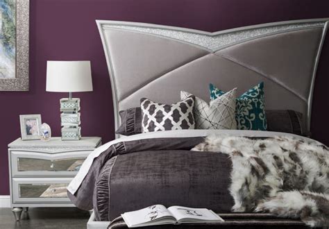 Melrose Plaza Bedroom Set Collection By Michael Amini Upholstered Bed