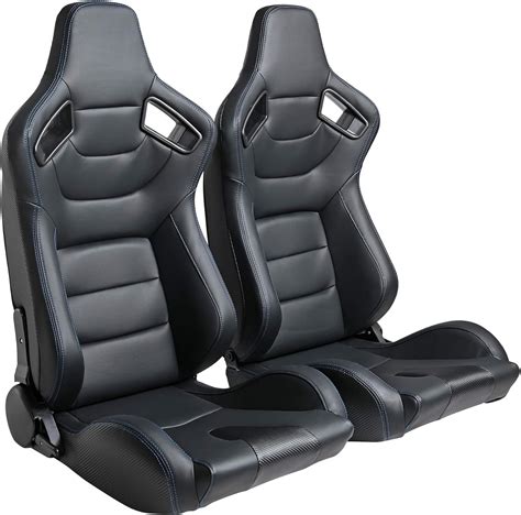 Jiabeir Racing Seats, 2PCS Universal Bucket Seats, Black PVC India | Ubuy