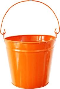 ascent homes Pail Bucket Galvanized Metal Hanging Planter (Orange ...