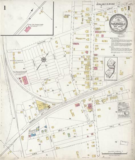 Sanborn Fire Insurance Map from Farmingdale, Monmouth County, New ...