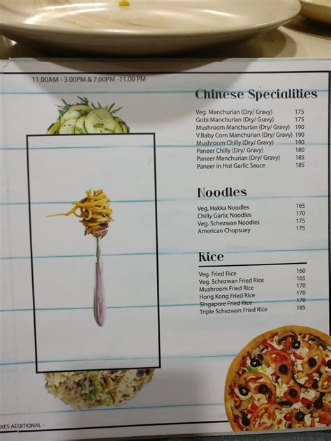 Menu at Woodland Restaurant, Shirdi