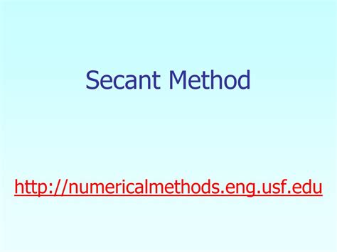 Image result for Secant Method Examples