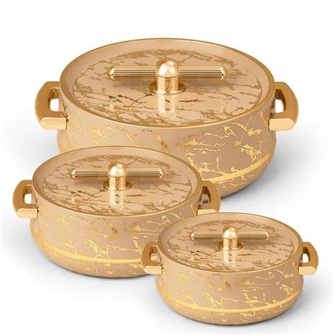 Buy Selvel Elegance Royal Inner Steel Casserole Set of 3 (1700ml ...