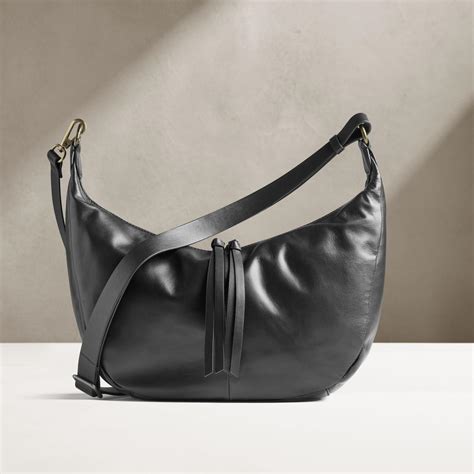 Womens Willow Moon Black Leather Shoulder Bag | Clarks